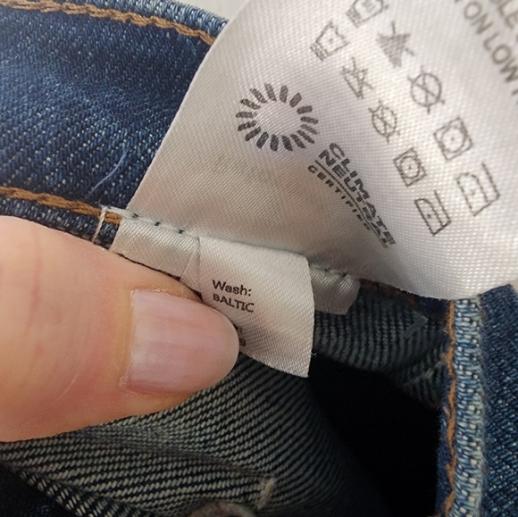 Reformation Baltic Wash Alyssa High Rise Wide Leg Long Jeans 24 - Picture 7 of 7